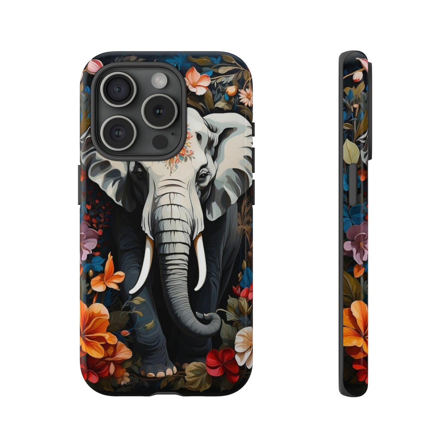 Elephant Face Flower Art  Tough Case