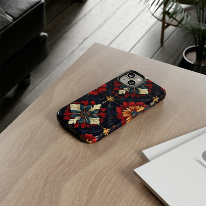 Red  flower Design Pattern Tough Case