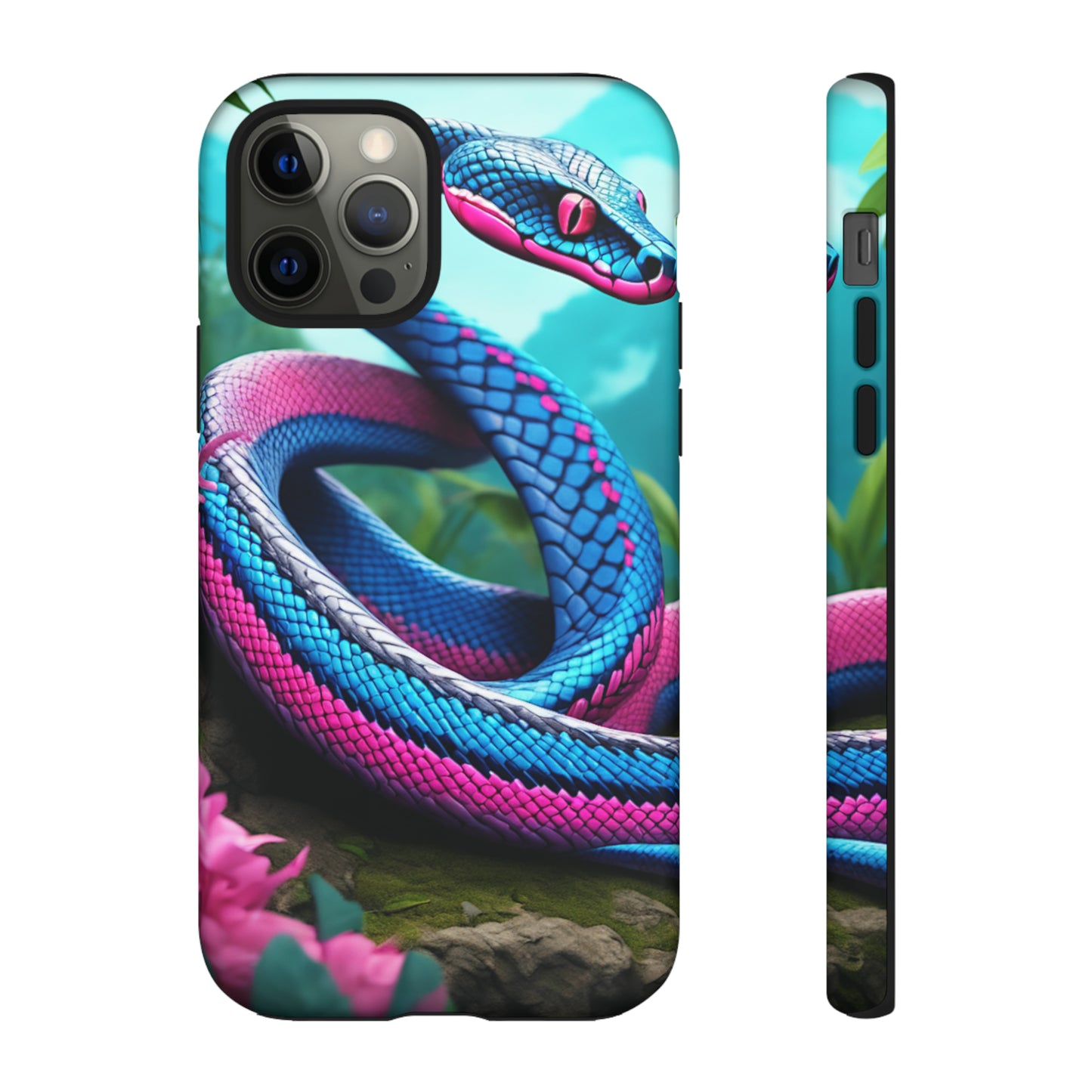 Blue Pink Snake Tough Case