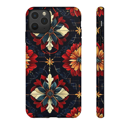 Red  flower Design Pattern Tough Case