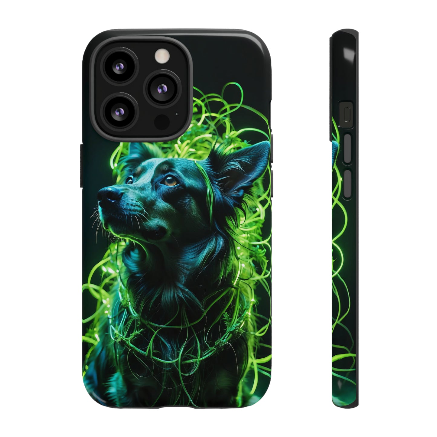 Green Neon Dog Tough Case