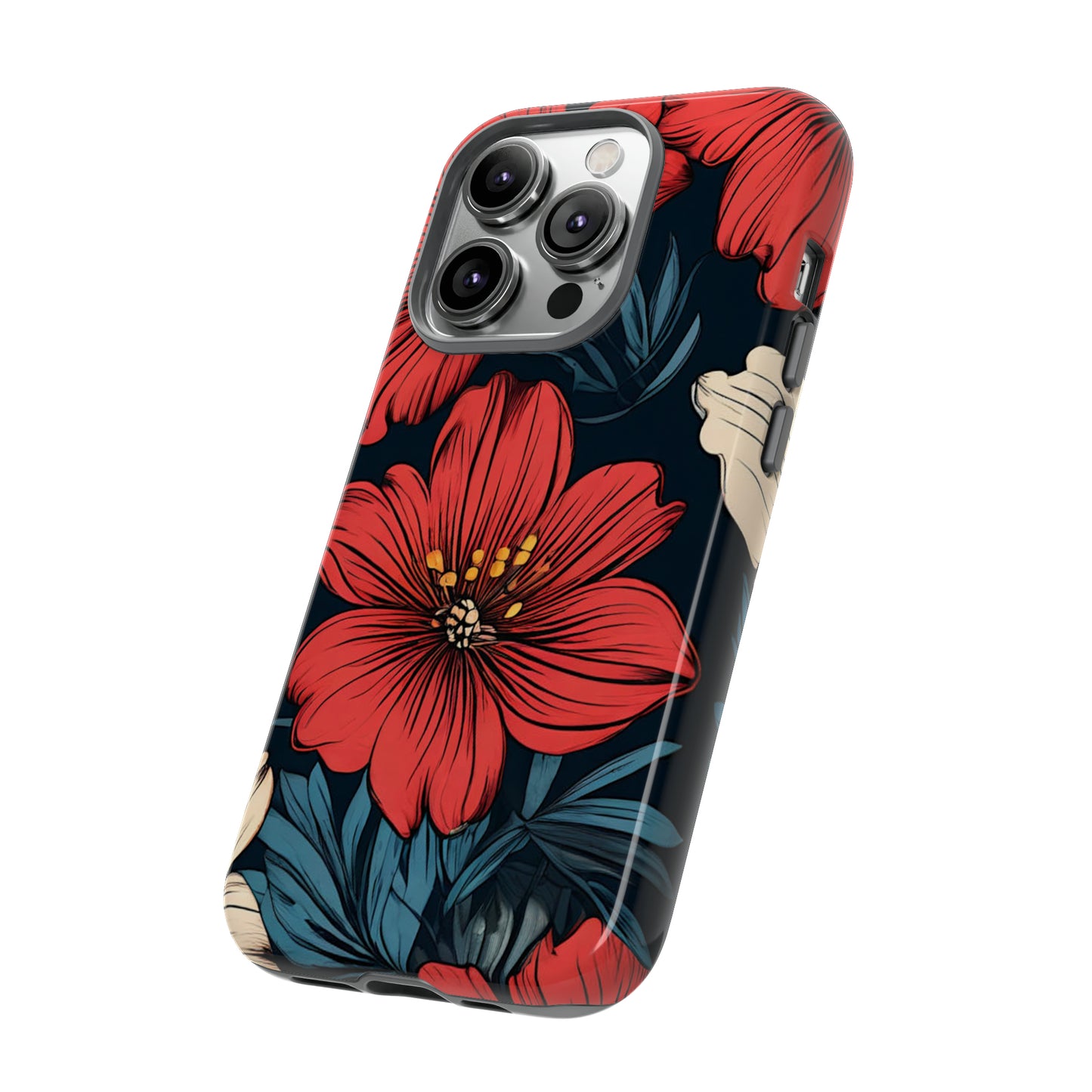 Red Dandelion  Art Design Pattern Tough Case