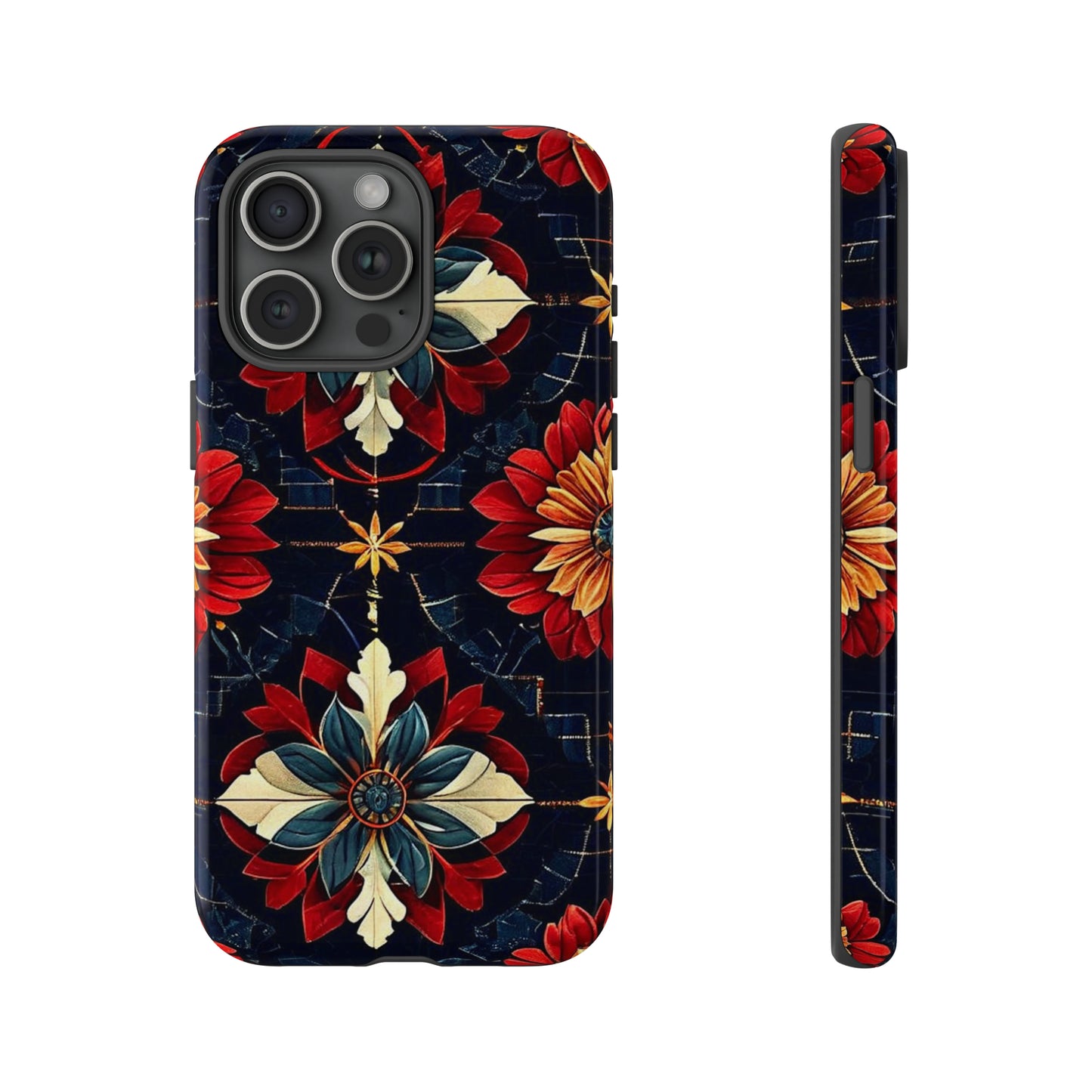 Red  flower Design Pattern Tough Case