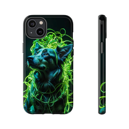 Green Neon Dog Tough Case