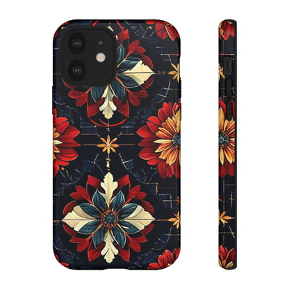 Red  flower Design Pattern Tough Case