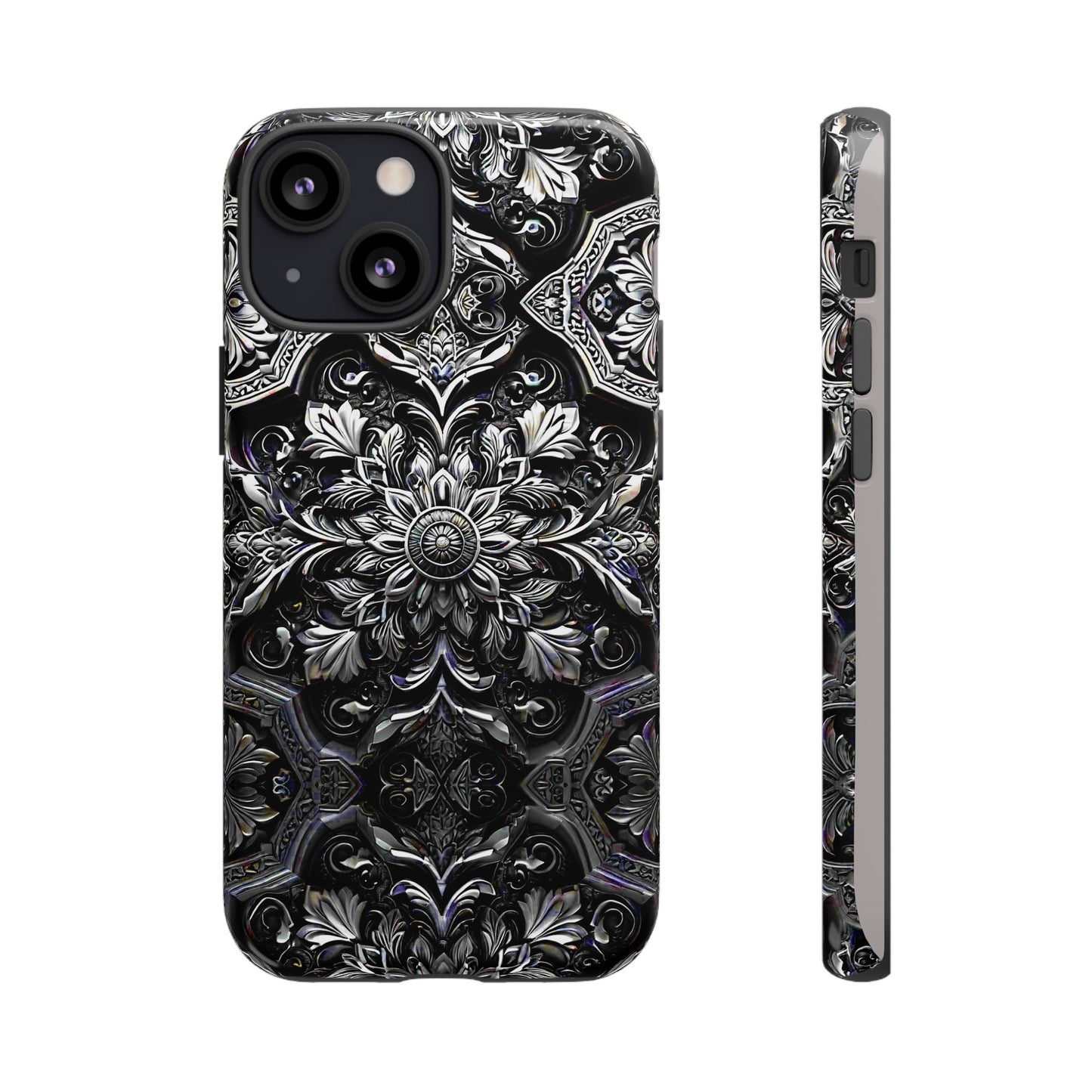 Monochrome Flowers Tough Case