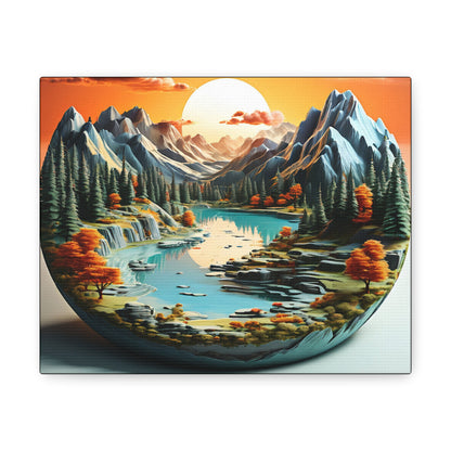 National Park Globe Canvas