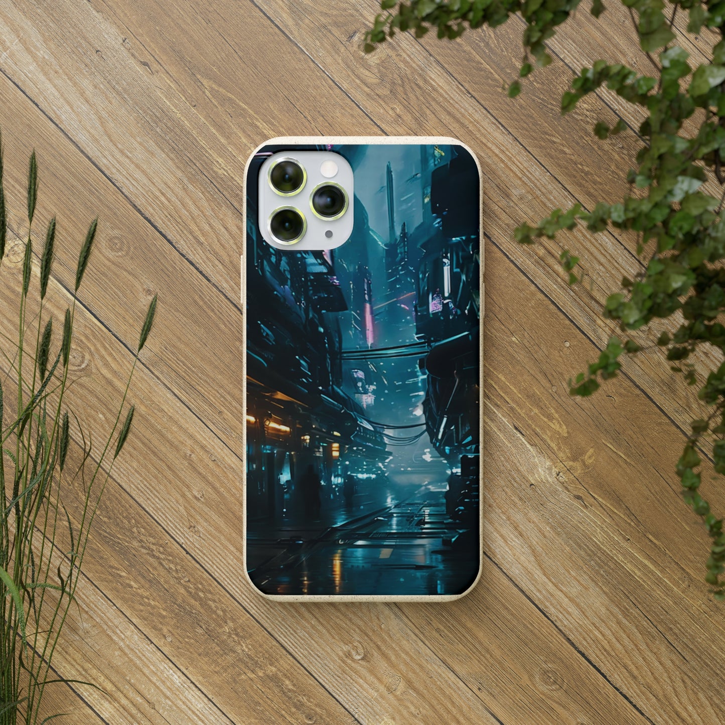 Dystopian Cityscape Biodegradable Case