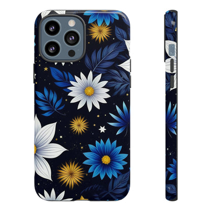 Blue Leaf Pattern Tough Case