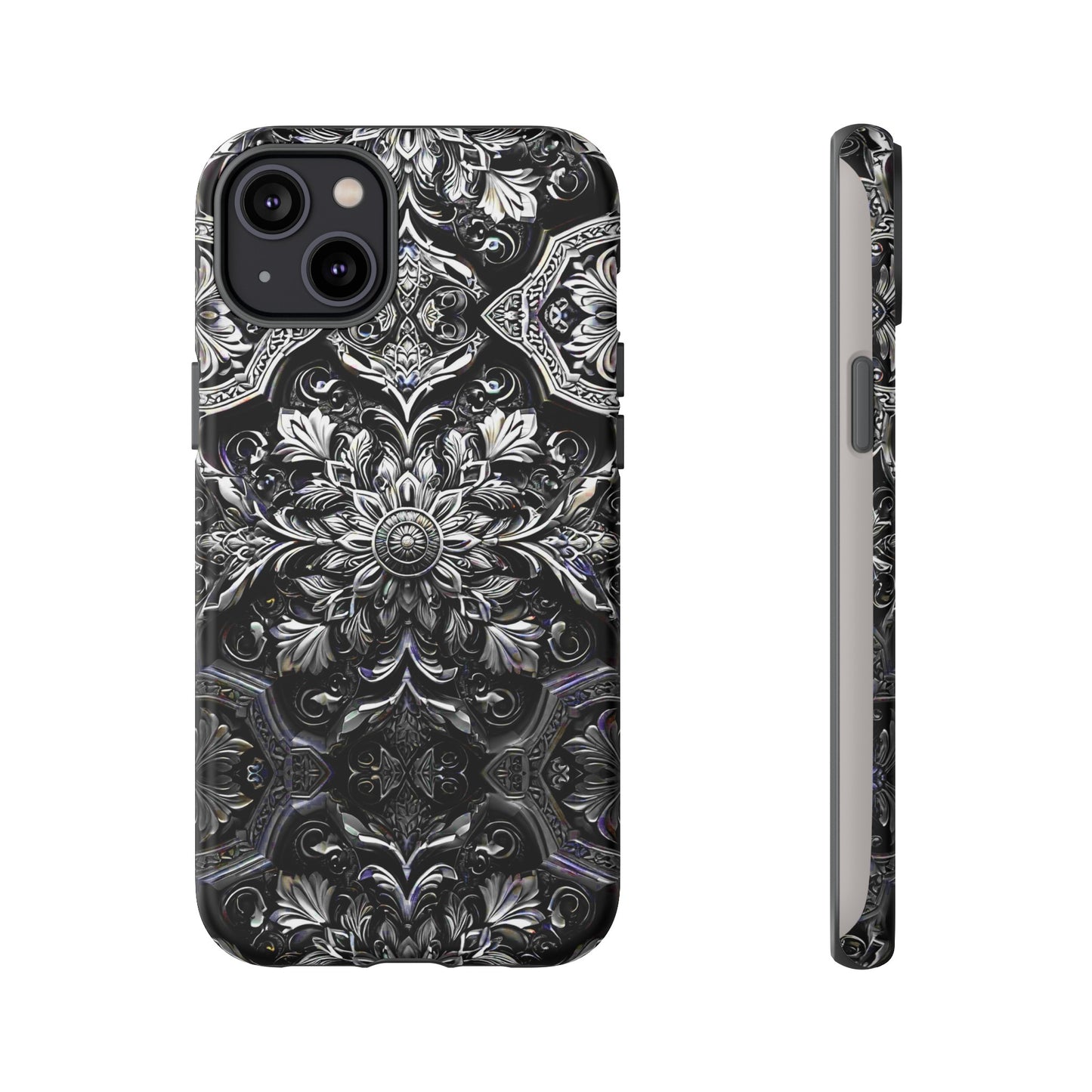 Monochrome Flowers Tough Case