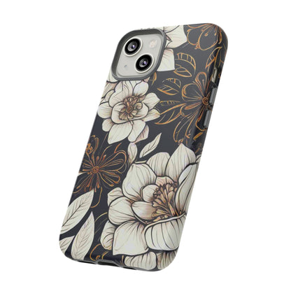 White flower Design Pattern Tough Case