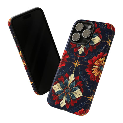 Red  flower Design Pattern Tough Case