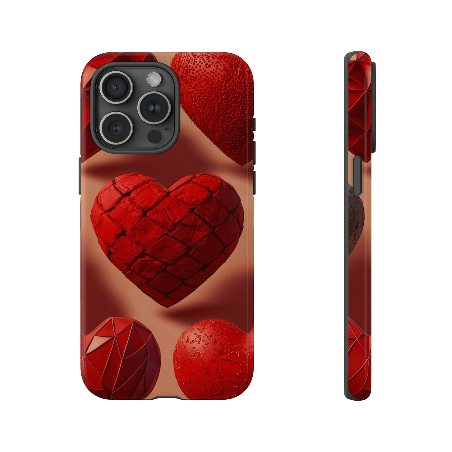 Red Heart Design Pattern Tough Case