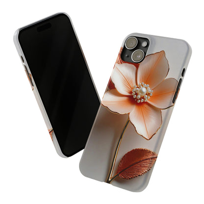 Peach Flower Slim Phone Case - Colorwink