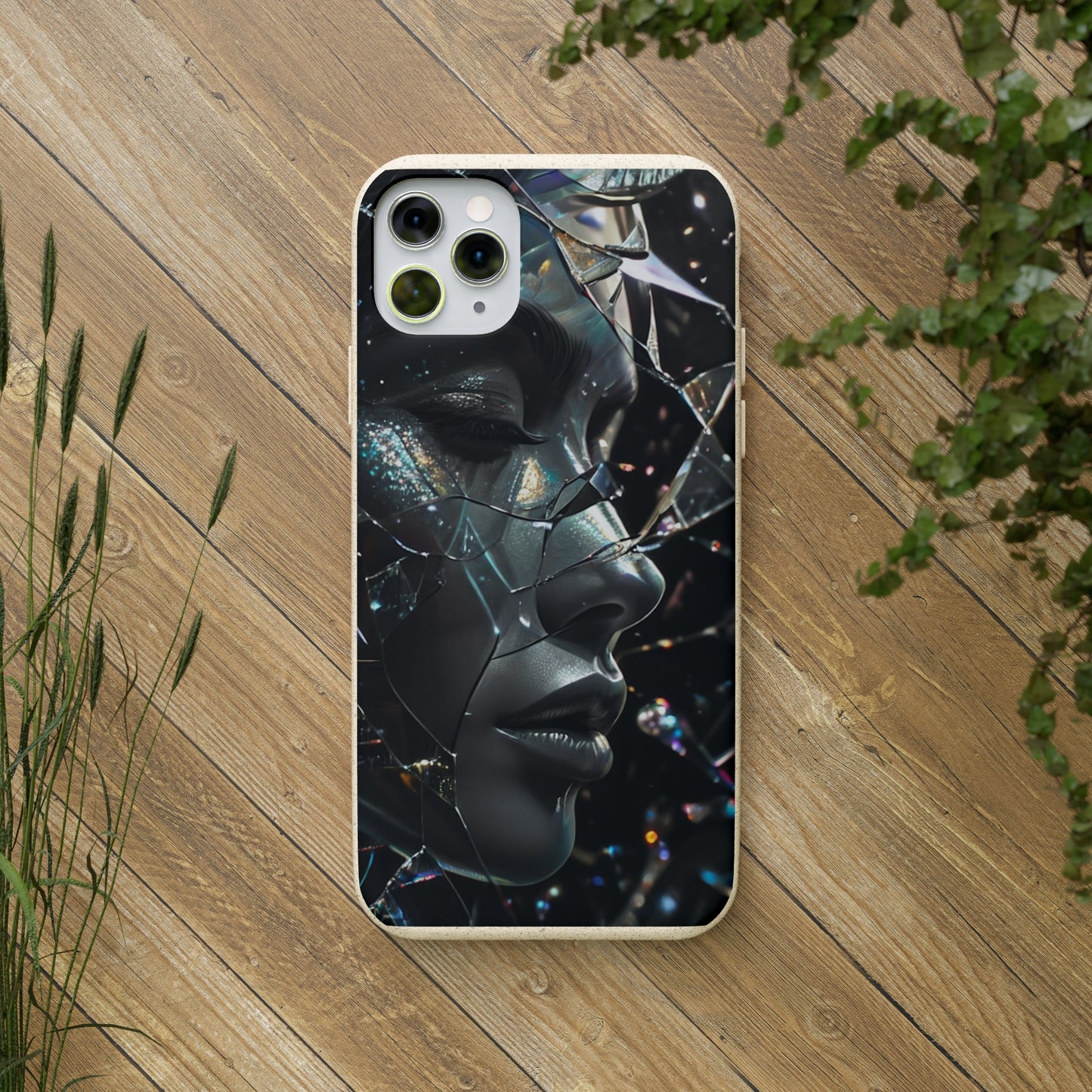 Fractured Glass art Biodegradable Case