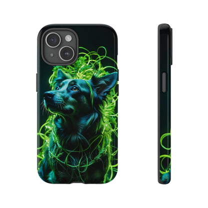 Green Neon Dog Tough Case