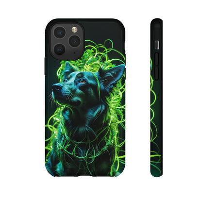 Green Neon Dog Tough Case