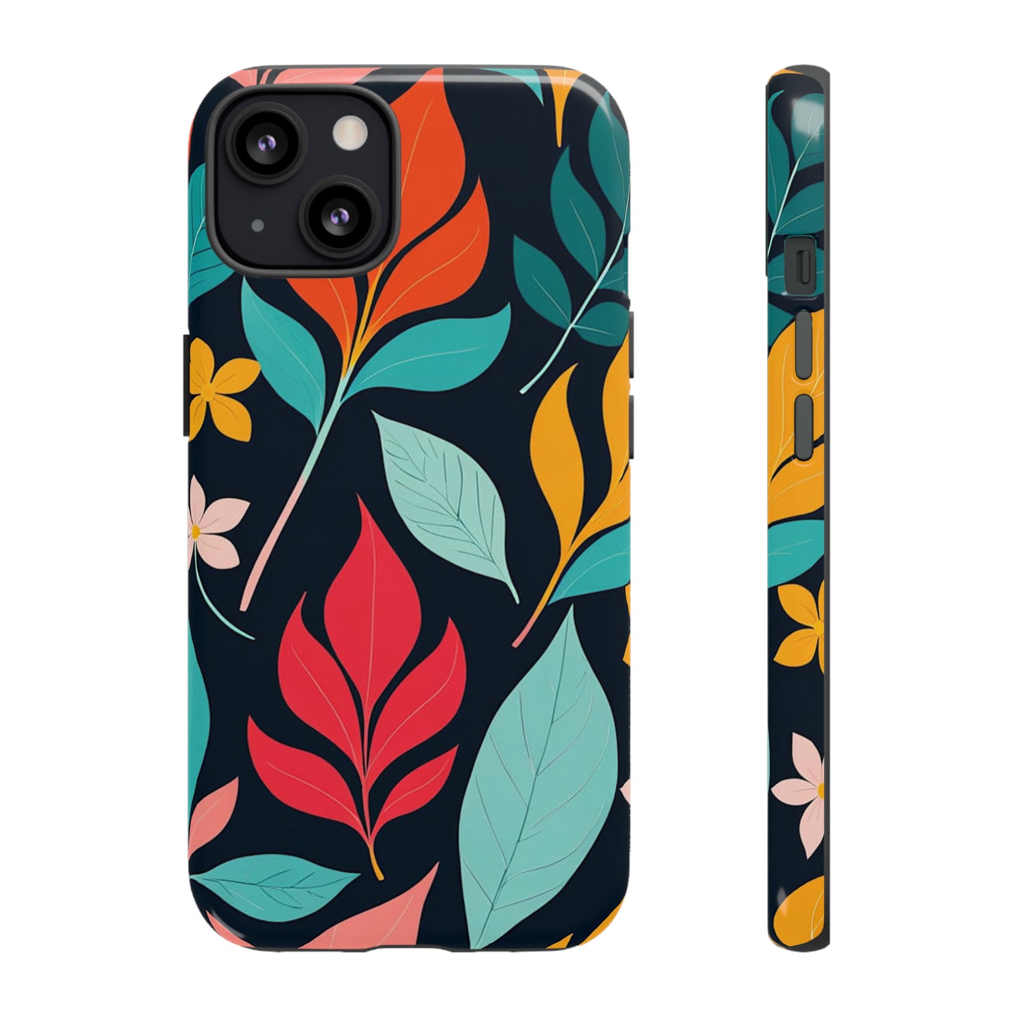 Red Leaf Design Pattern Tough Case