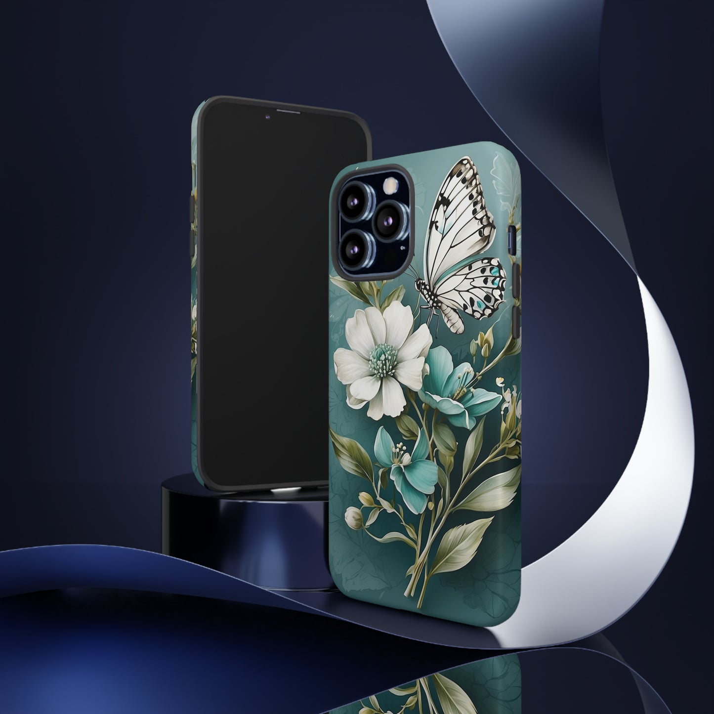 Flower and Butterfly Tough Case