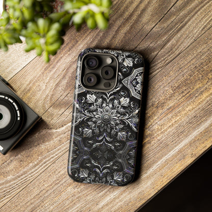 Monochrome Flowers Tough Case