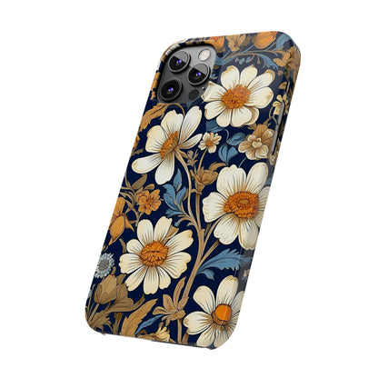 White Floral Slim Case - Colorwink