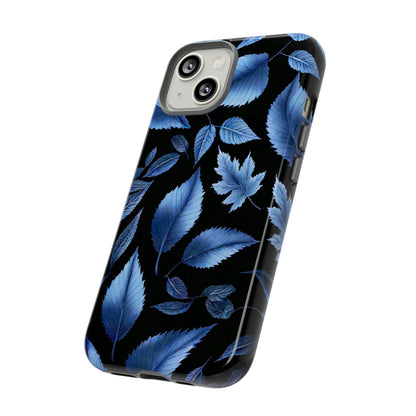 Blue Leaf Art Design Pattern Tough Case