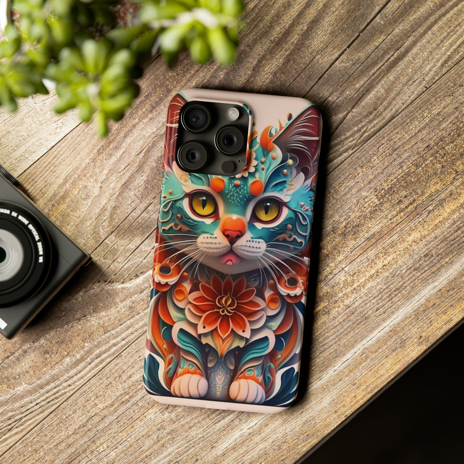 Cute Cat Slim Phone Case - Colorwink