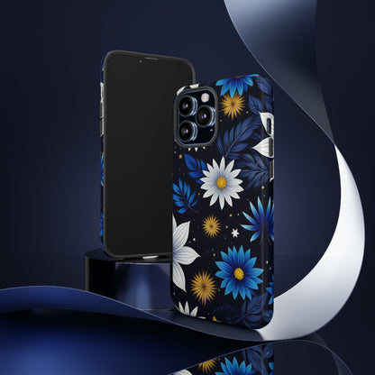 Blue Leaf Pattern Tough Case