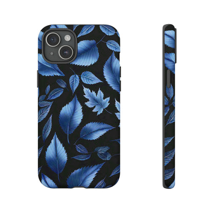 Blue Leaf Art Design Pattern Tough Case