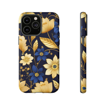 Golden  flower Design Pattern Tough Case