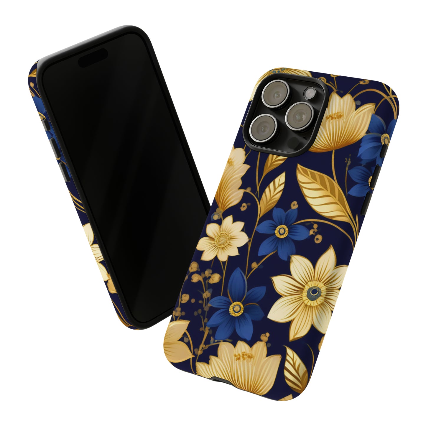 Golden  flower Design Pattern Tough Case