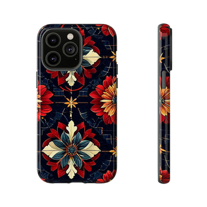 Red  flower Design Pattern Tough Case