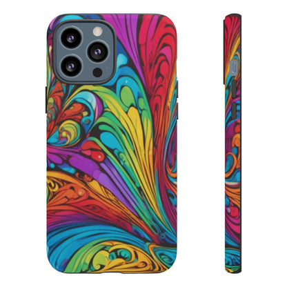 Colourful Spiral Paint Art Pattern Tough Case