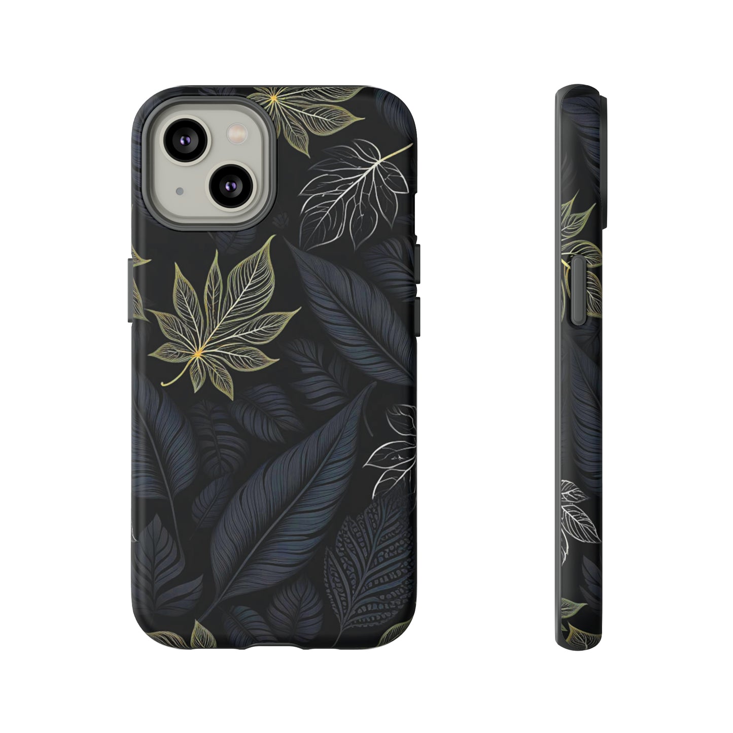 Grey Leaf Pattern Tough Case