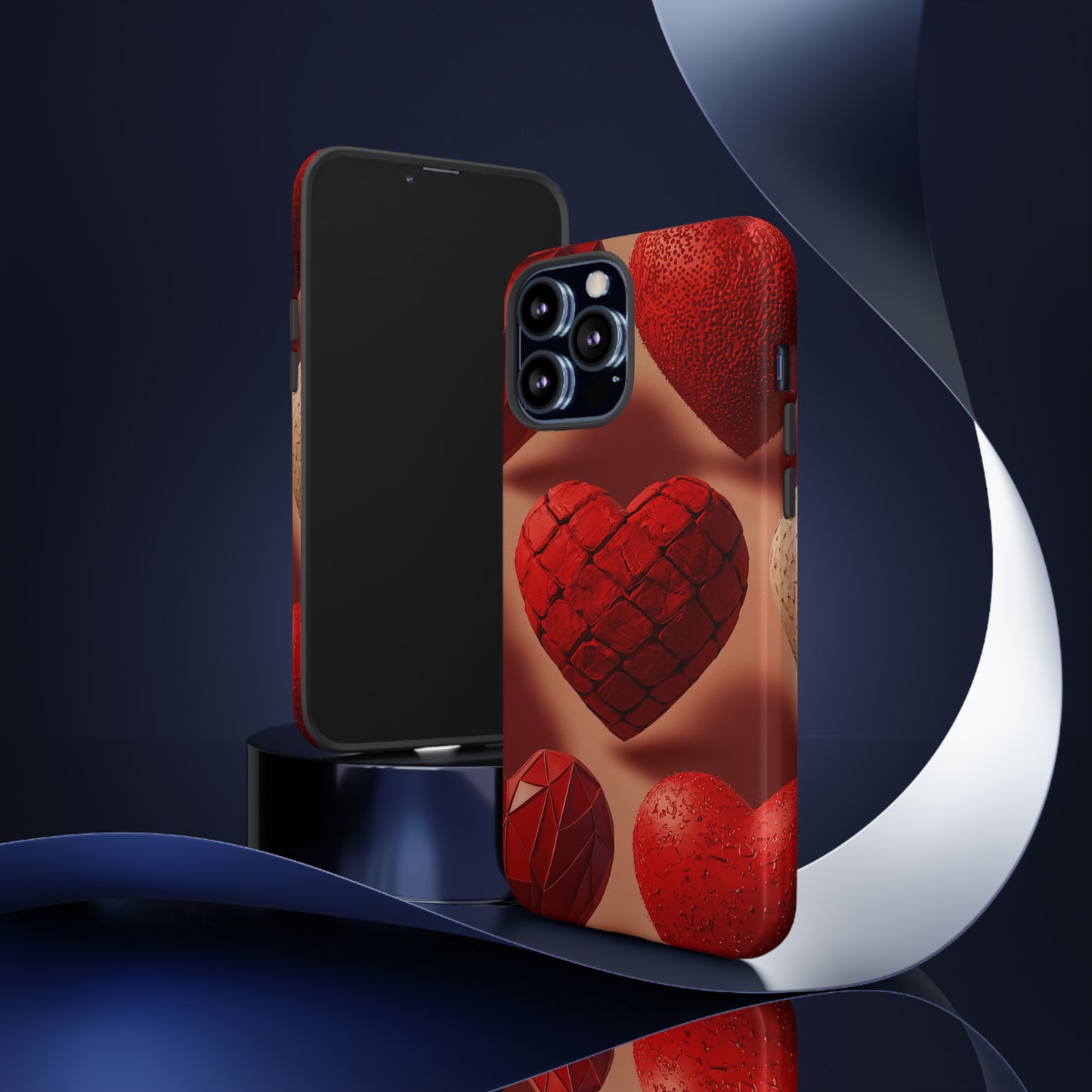 Red Heart Design Pattern Tough Case