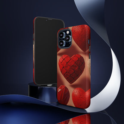 Red Heart Design Pattern Tough Case