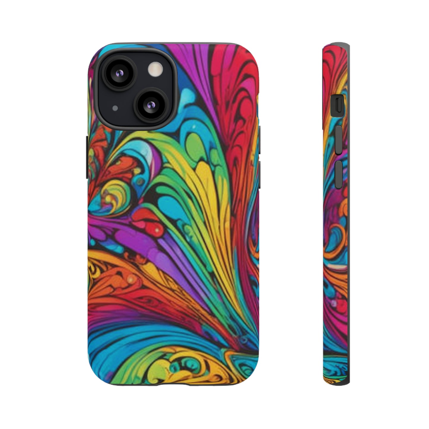 Colourful Spiral Paint Art Pattern Tough Case