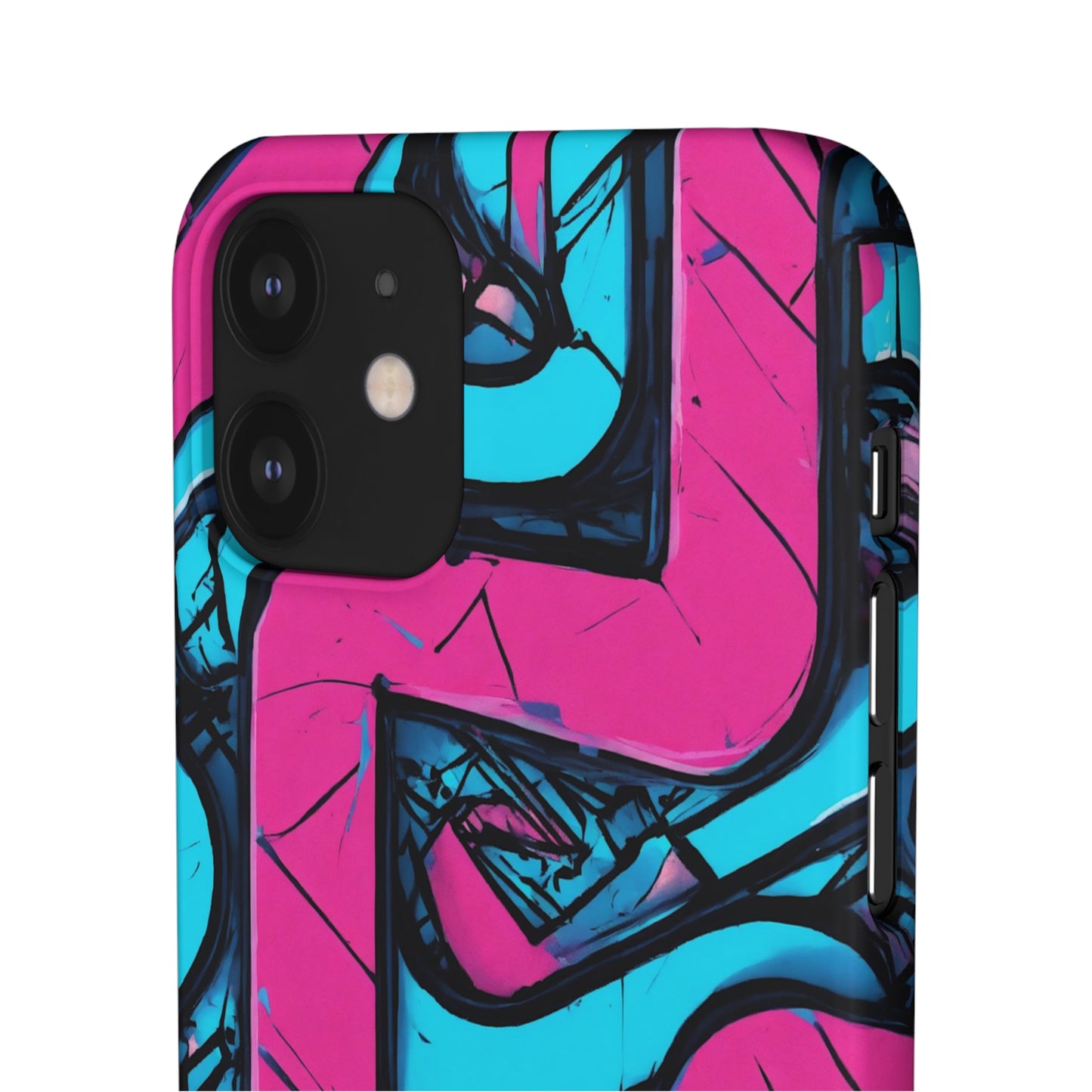 Pink-Blue Graffiti Snap Case - Colorwink