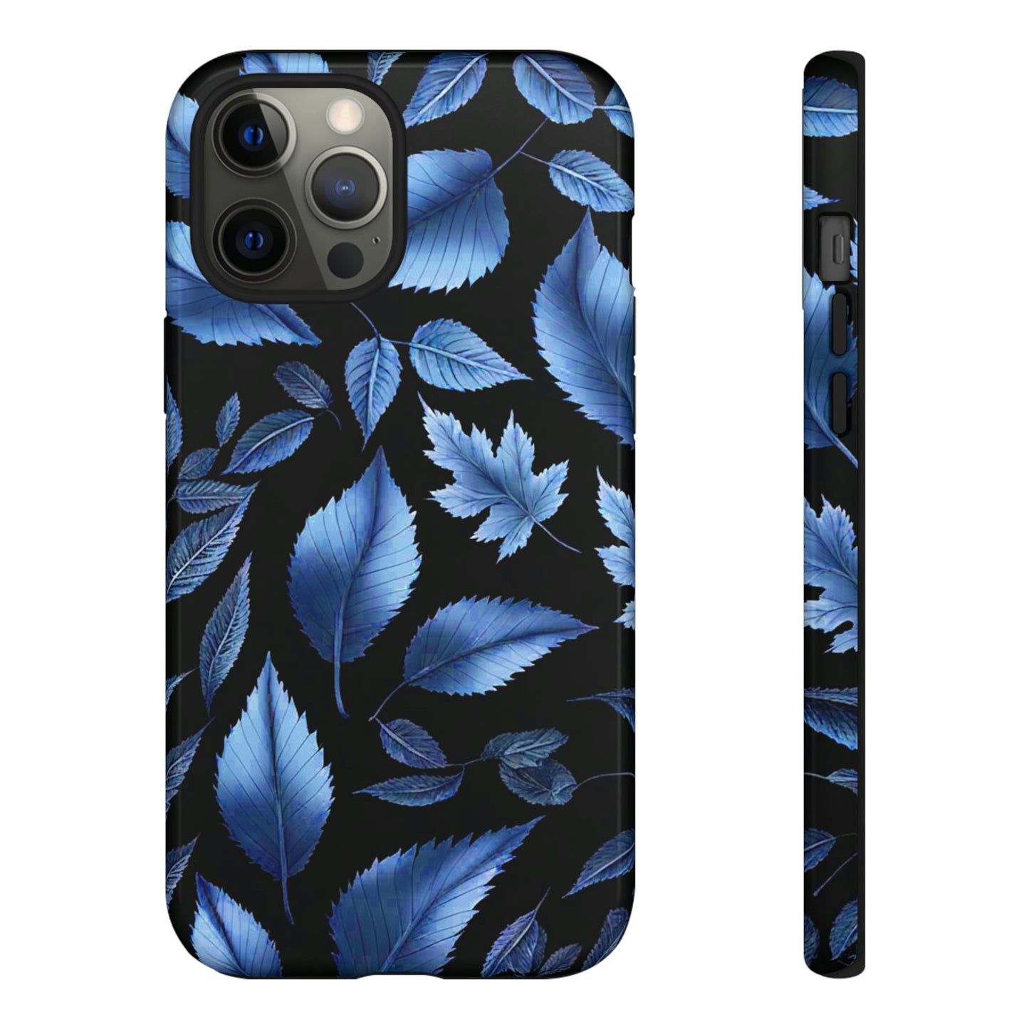 Blue Leaf Art Design Pattern Tough Case