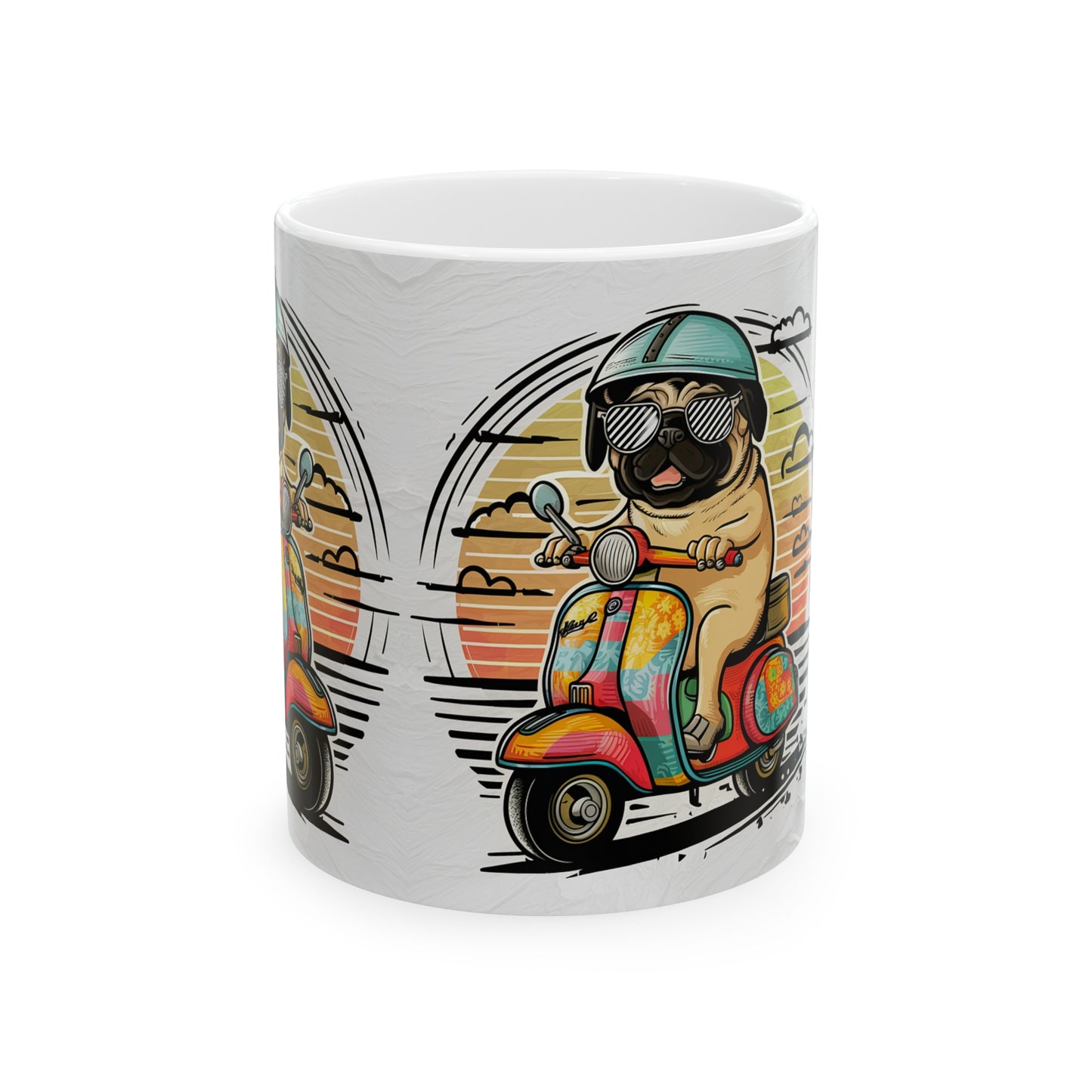 Rider Pug Coffee Mug