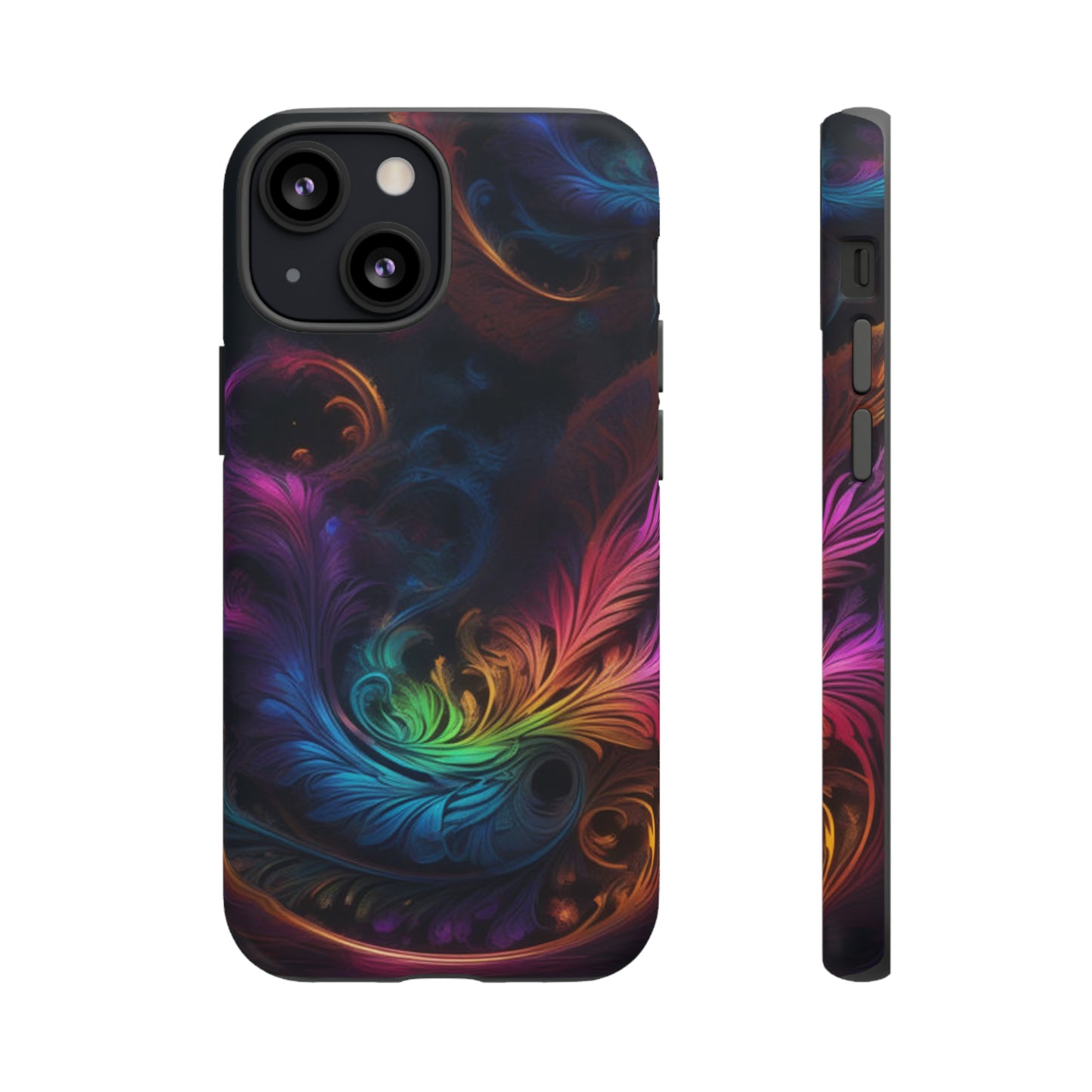 Dark Feather Pattern Tough Case