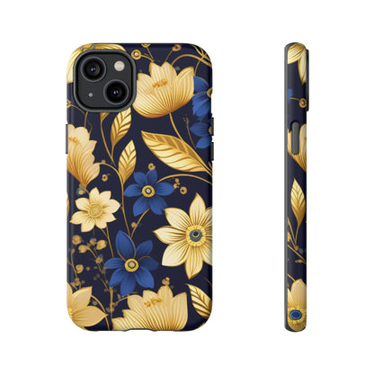 Golden  flower Design Pattern Tough Case