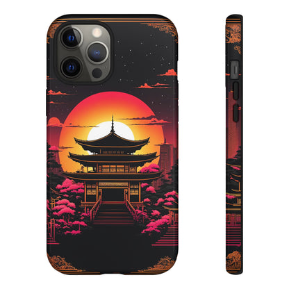 Sunset behind Pagoda Tough Case