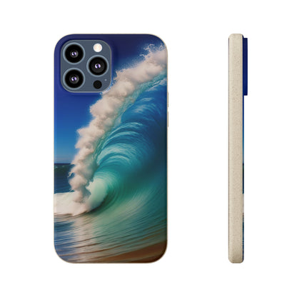 Deep Blue Wave Biodegradable Case