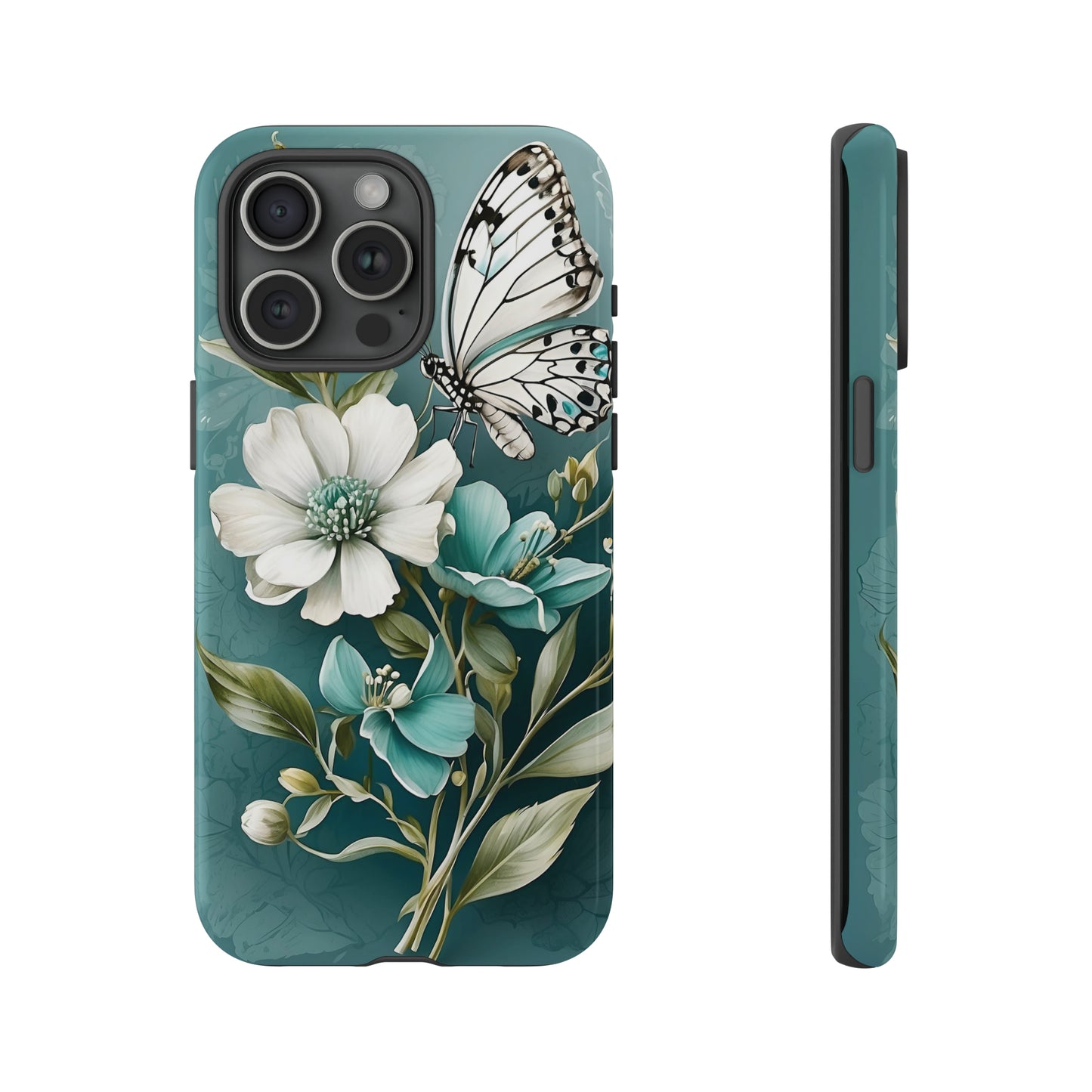 Flower and Butterfly Tough Case