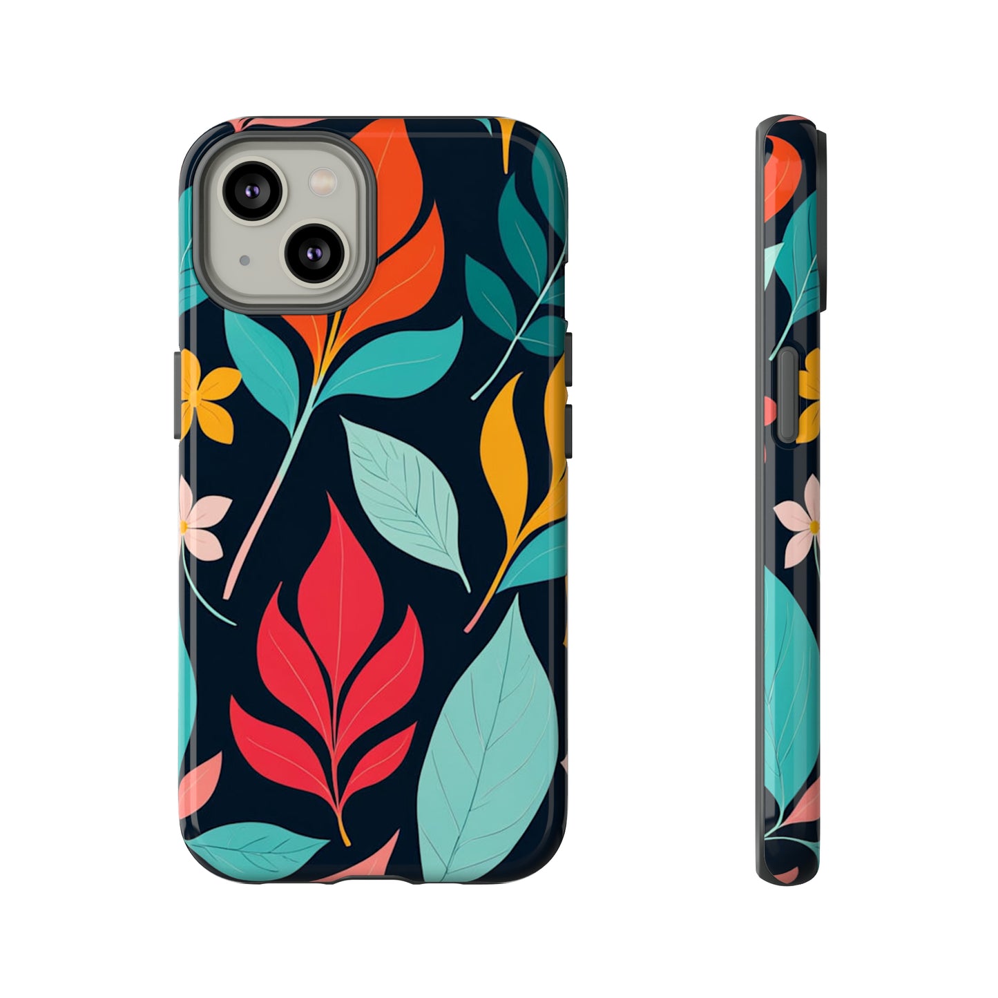 Red Leaf Design Pattern Tough Case