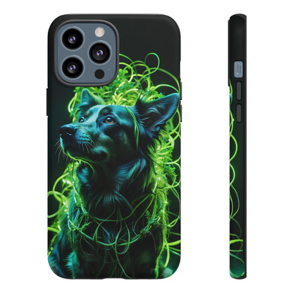 Green Neon Dog Tough Case