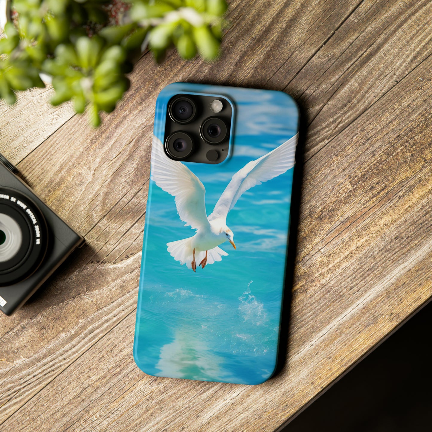 White Gull Slim Phone Cases - Colorwink