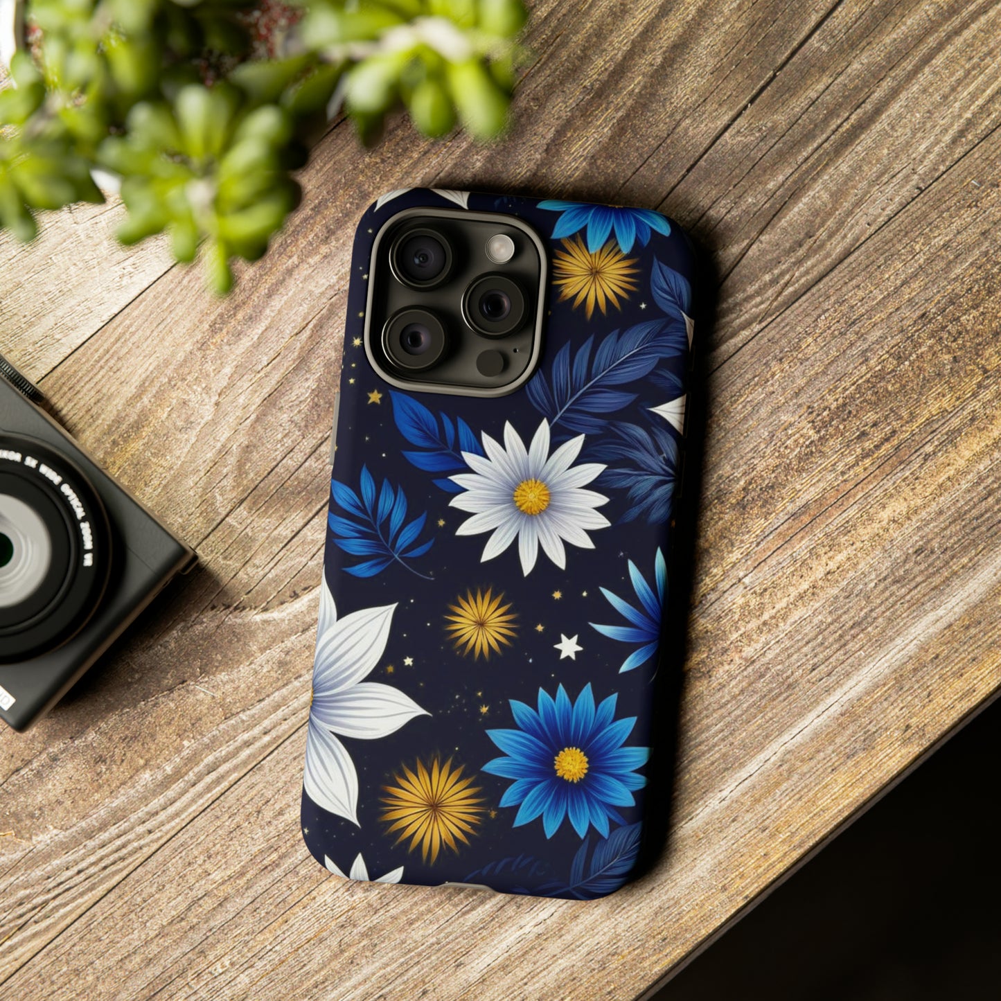 Blue Leaf Pattern Tough Case