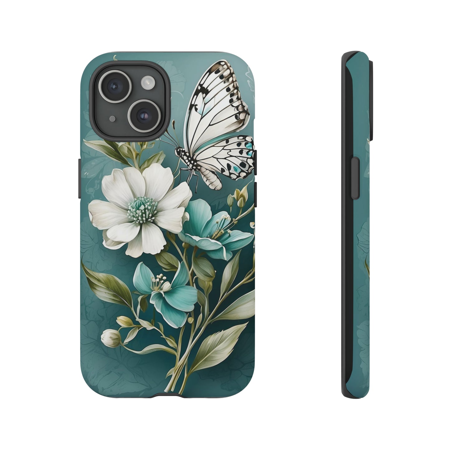 Flower and Butterfly Tough Case